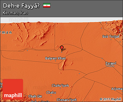 Political 3D Map of Deh-e Fayyāẕ