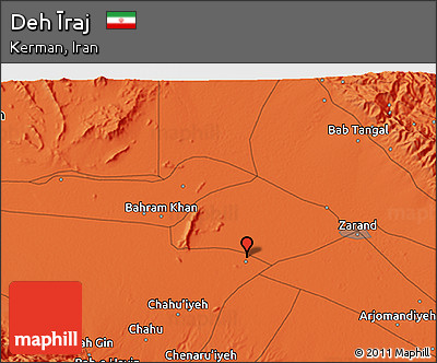 Political 3D Map of Deh Īraj