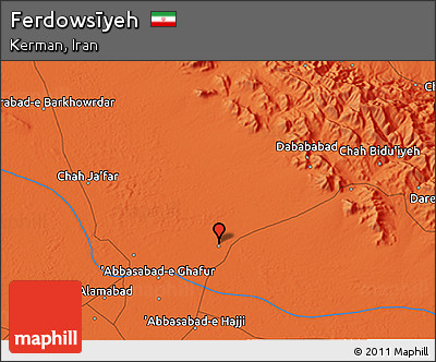 Political 3D Map of Ferdowsīyeh