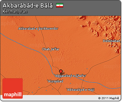 Political 3D Map of Akbarābād-e Bālā