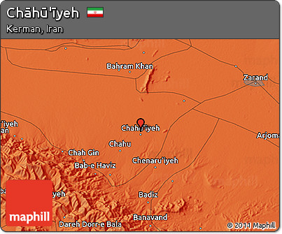 Political 3D Map of Chāhū'īyeh