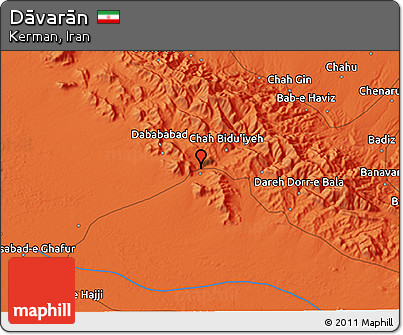 Political 3D Map of Dāvarān