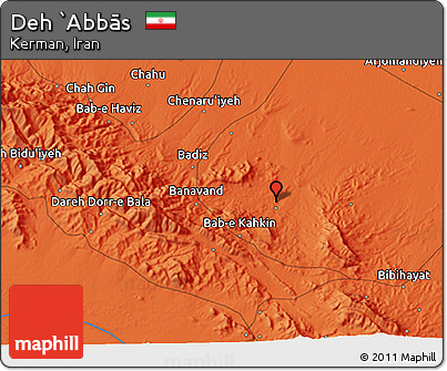 Political 3D Map of Deh `Abbās