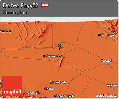 Political 3D Map of Deh-e Fayyāẕ