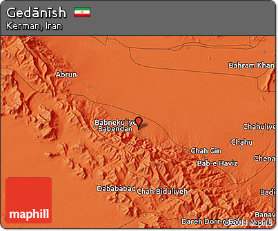 Political 3D Map of Gedānīsh