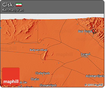 Political 3D Map of Gīsk