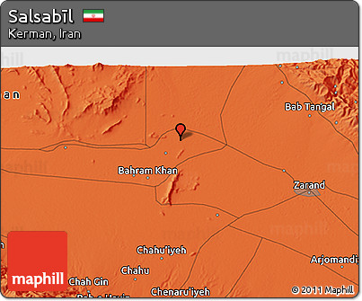 Political 3D Map of Salsabīl