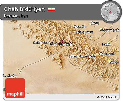 Satellite 3D Map of Chāh Bīdū'īyeh