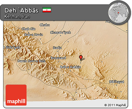 Satellite 3D Map of Deh `Abbās