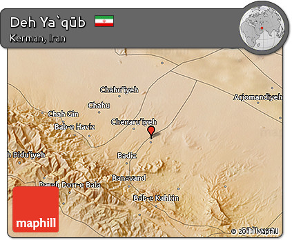 Satellite 3D Map of Deh Ya`qūb