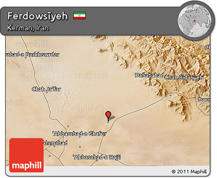 Satellite 3D Map of Ferdowsīyeh