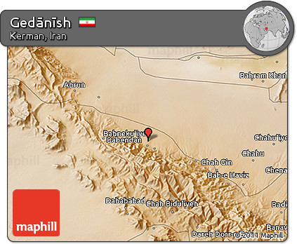 Satellite 3D Map of Gedānīsh