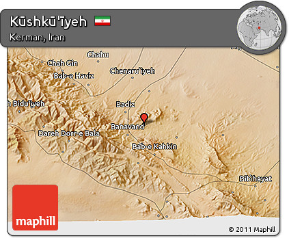 Satellite 3D Map of Kūshkū'īyeh
