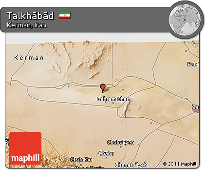 Satellite 3D Map of Talkhābād
