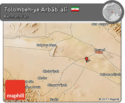 Satellite 3D Map of Tolombeh-ye Arbāb`alī