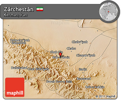 Satellite 3D Map of Zārchestān