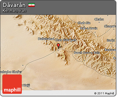 Satellite 3D Map of Dāvarān