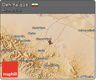 Satellite 3D Map of Deh Ya`qūb