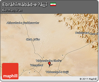 Satellite 3D Map of Ebrāhīmābād-e Ḩājjī