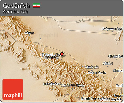 Satellite 3D Map of Gedānīsh