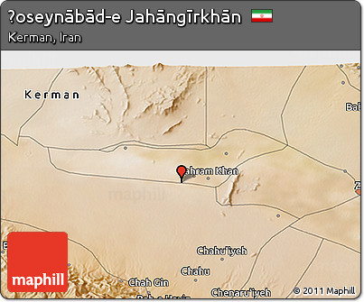 Satellite 3D Map of Ḩoseynābād-e Jahāngīrkhān