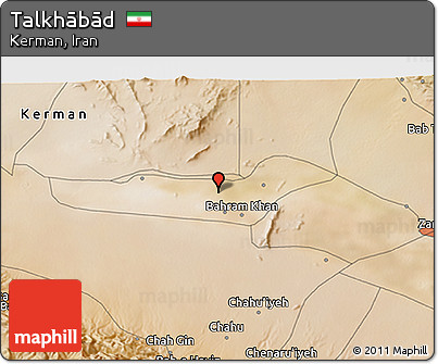 Satellite 3D Map of Talkhābād