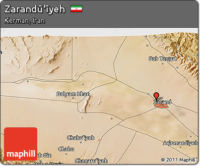 Satellite 3D Map of Zarandū'īyeh