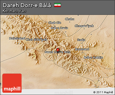 Satellite 3D Map of Dareh Dorr-e Bālā