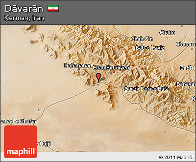 Satellite 3D Map of Dāvarān