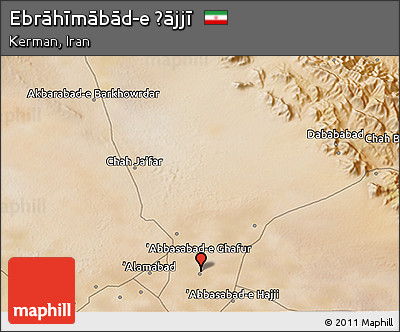 Satellite 3D Map of Ebrāhīmābād-e Ḩājjī