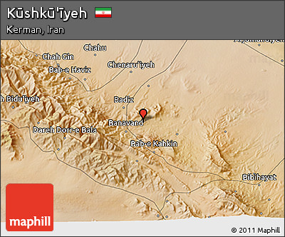 Satellite 3D Map of Kūshkū'īyeh