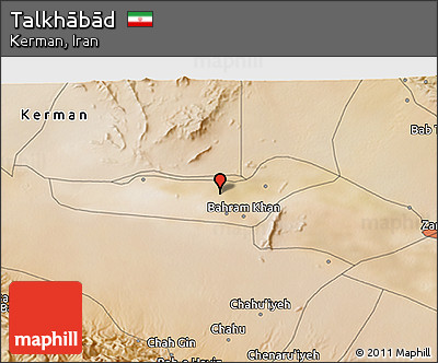 Satellite 3D Map of Talkhābād