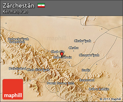 Satellite 3D Map of Zārchestān