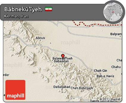 Shaded Relief 3D Map of Bābnekū'īyeh