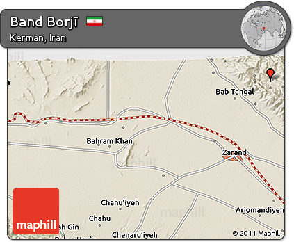 Shaded Relief 3D Map of Band Borjī