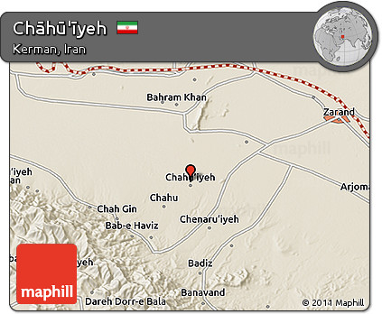 Shaded Relief 3D Map of Chāhū'īyeh