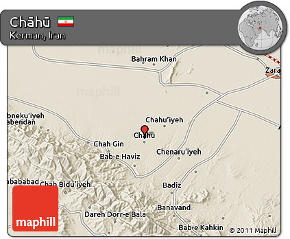 Shaded Relief 3D Map of Chāhū