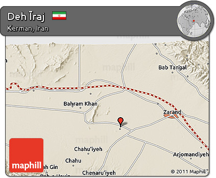 Shaded Relief 3D Map of Deh Īraj