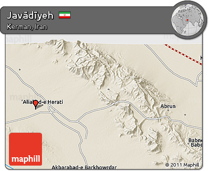 Shaded Relief 3D Map of Javādīyeh