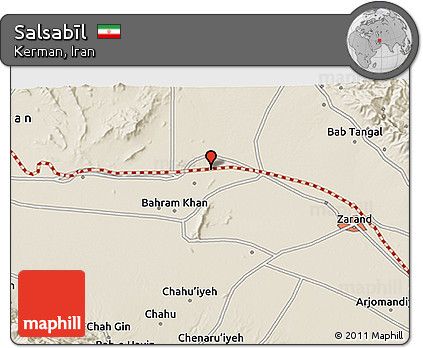 Shaded Relief 3D Map of Salsabīl