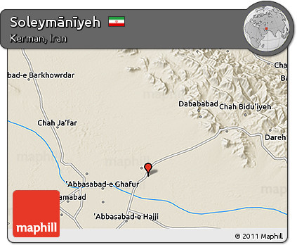 Shaded Relief 3D Map of Soleymānīyeh