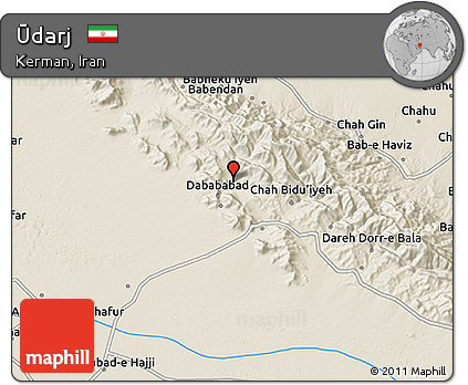Shaded Relief 3D Map of Ūdarj