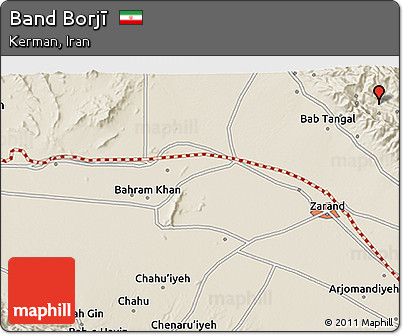 Shaded Relief 3D Map of Band Borjī