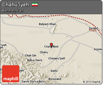 Shaded Relief 3D Map of Chāhū'īyeh