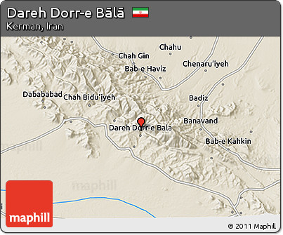 Shaded Relief 3D Map of Dareh Dorr-e Bālā