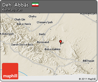 Shaded Relief 3D Map of Deh `Abbās