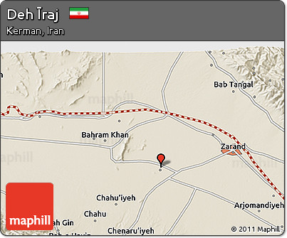Shaded Relief 3D Map of Deh Īraj