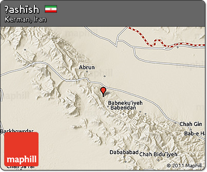 Shaded Relief 3D Map of Ḩashīsh