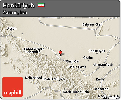 Shaded Relief 3D Map of Honkū'īyeh