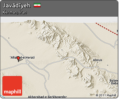 Shaded Relief 3D Map of Javādīyeh